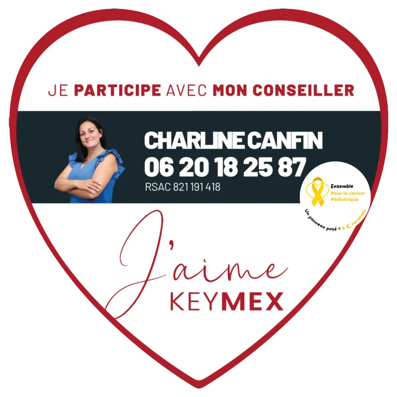 Panneau cœur J’aime Keymex de Charline Canfin