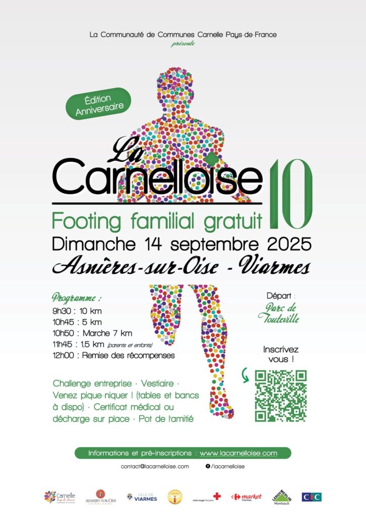 Affiche course familiale La Carnelloise, 14 septembre 2025.